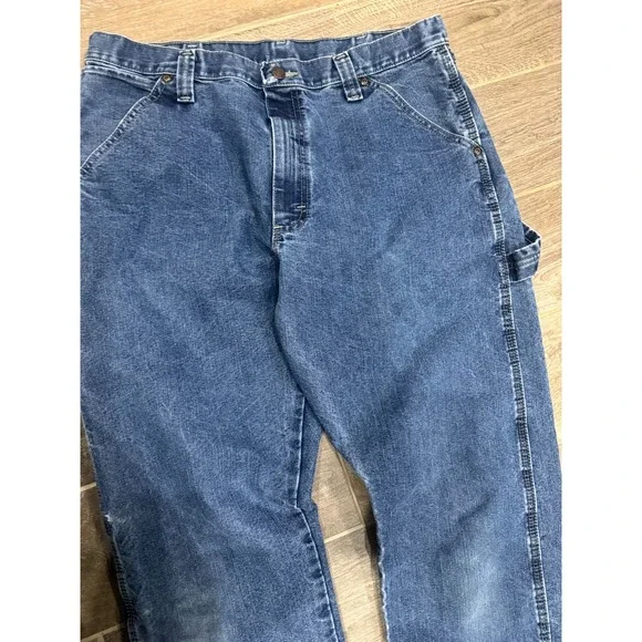 Wrangler 94 Relaxed Fit Jeans Mens 34x32 Blue Straight Leg Denim Cotton Blend - Picture 6 of 6